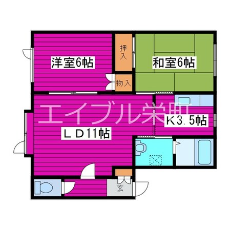 屯田7条10丁目 徒歩4分 2階の物件間取画像